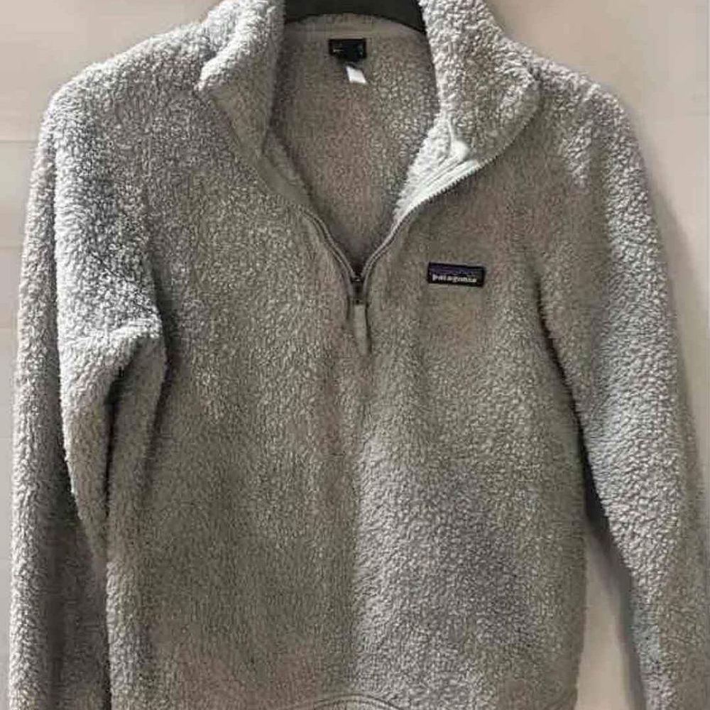 Patagonia Womens Gray Quarter Zip Collared Pullover Sweater Fleece  Size S